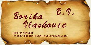 Borika Vlašković vizit kartica